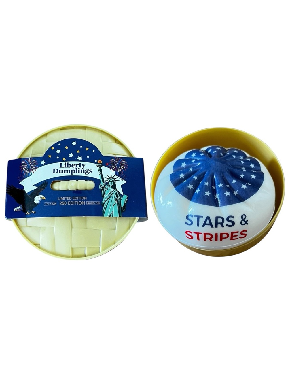 NEW Stars Stripes America USA 250 B-day Soft Dumpling Squishy Stress Relief Toy